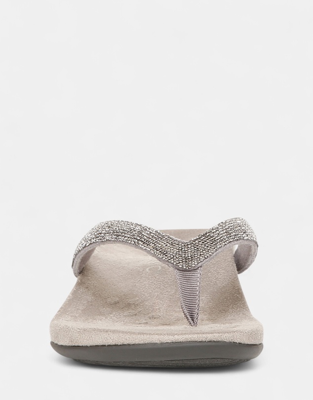 Vionic - Dillon Shine Toe Post Sandal - Stormy