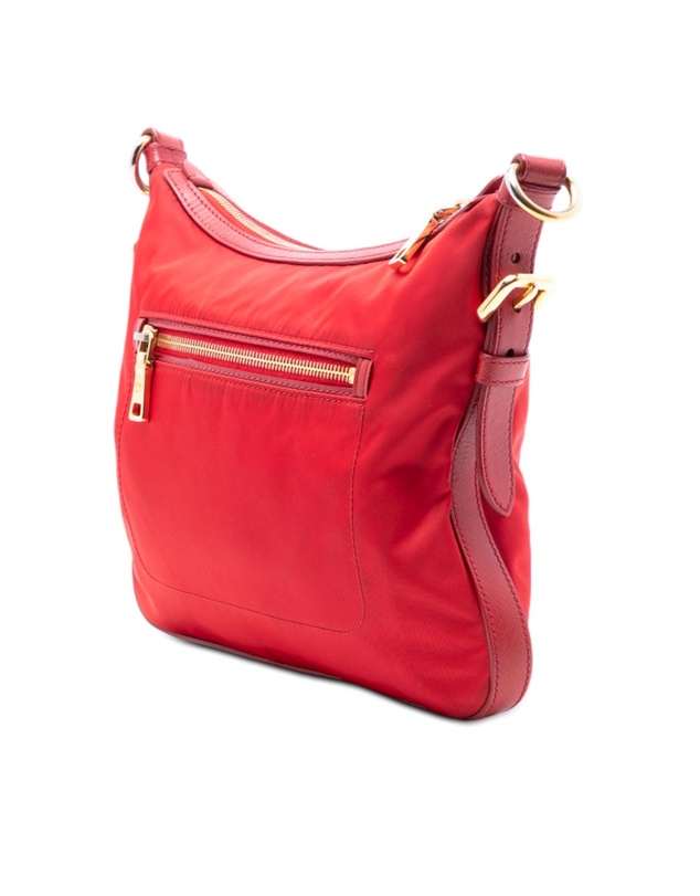 Pre-Loved by Azura Reborn - Pre-Loved Saffiano Trimmed Tessuto Zip Top Crossbody