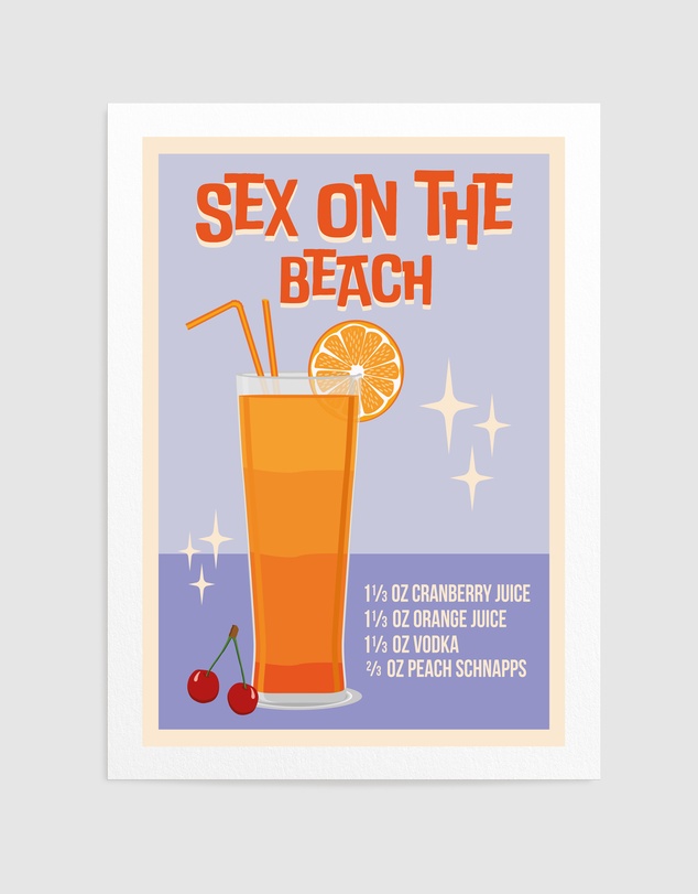 Olive et Oriel - Sex On The Beach by Wallchart Art Studio Art Print
