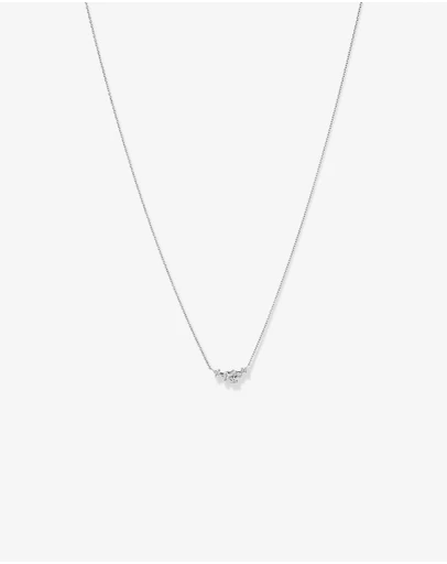 Michael Hill - Round Brilliant Cut Cubic Zirconia Cable Chain Necklace in Sterling Silver