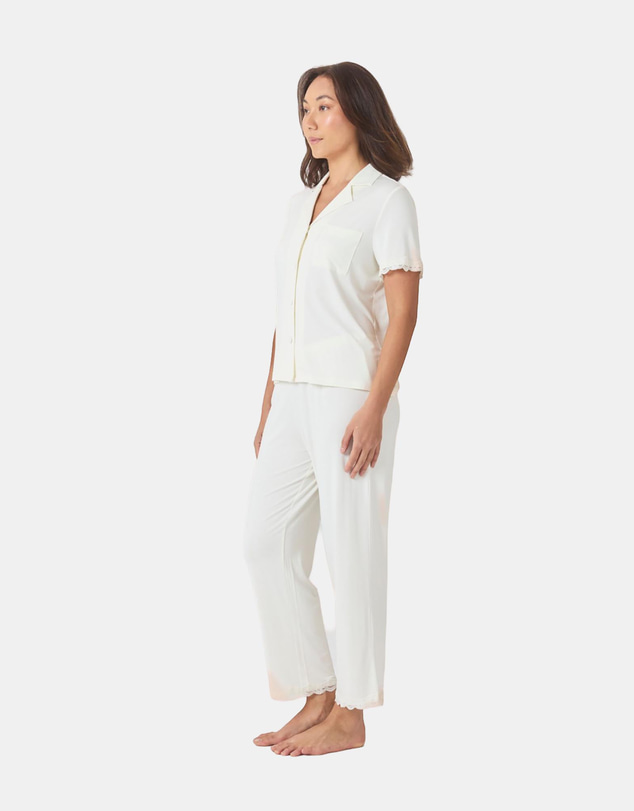 Gingerlilly - Dianne Bamboo Long PJ set with Lace