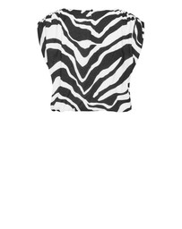 City Chic - Plus size Chiara Abstract Print Top - black