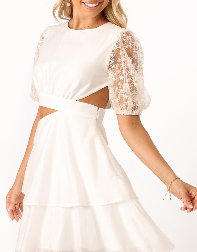 Petal & Pup - Tabitha Cut Out Mini Dress - Cream