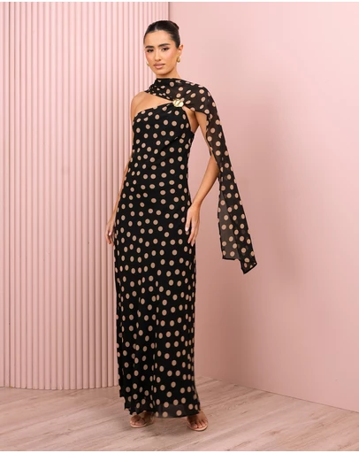 Azzurielle - Collins Scarf Maxi Dress