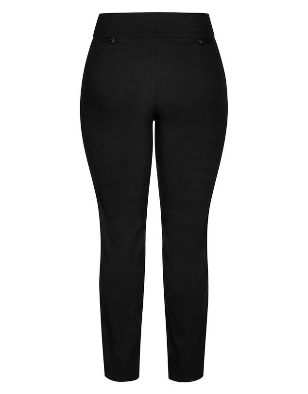 City Chic - Plus size Smart Bengaline Pant - black