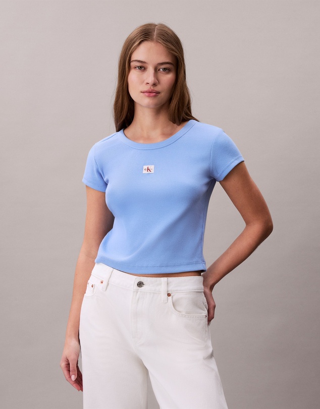 Calvin Klein Jeans - Woven Monogram Logo Slim T-Shirt