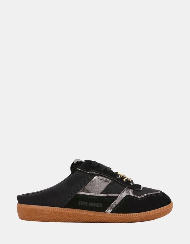 Steve Madden - Augustina Black/Silver Sneakers