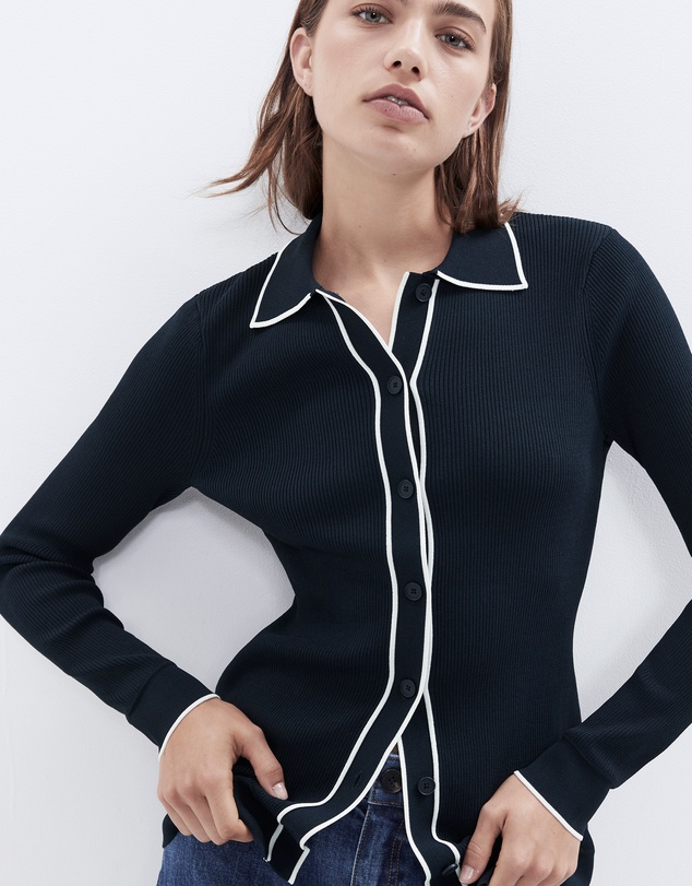 UNISON - Sporty Button Through Knit