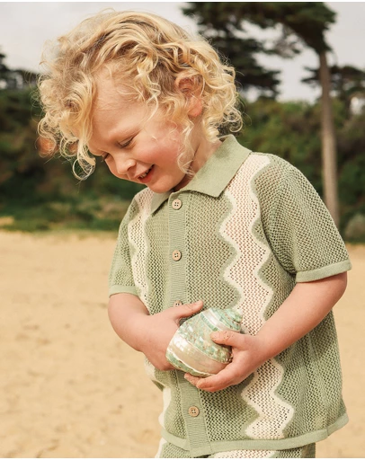 Kynd Baby - Knit Shirt in Sage