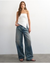 TOPSHOP - Madison Spild Side Bandeau Top