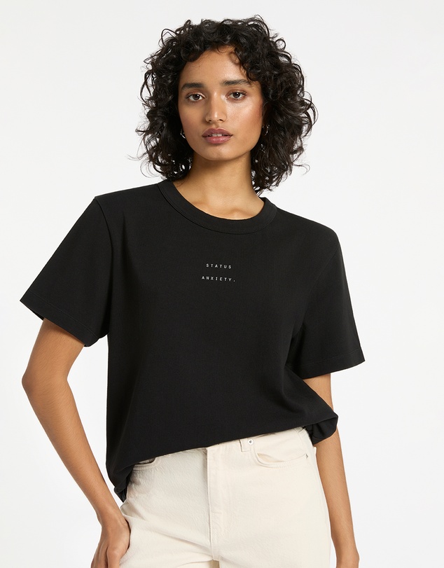 Status Anxiety - Feels Right T-Shirt With Logo
