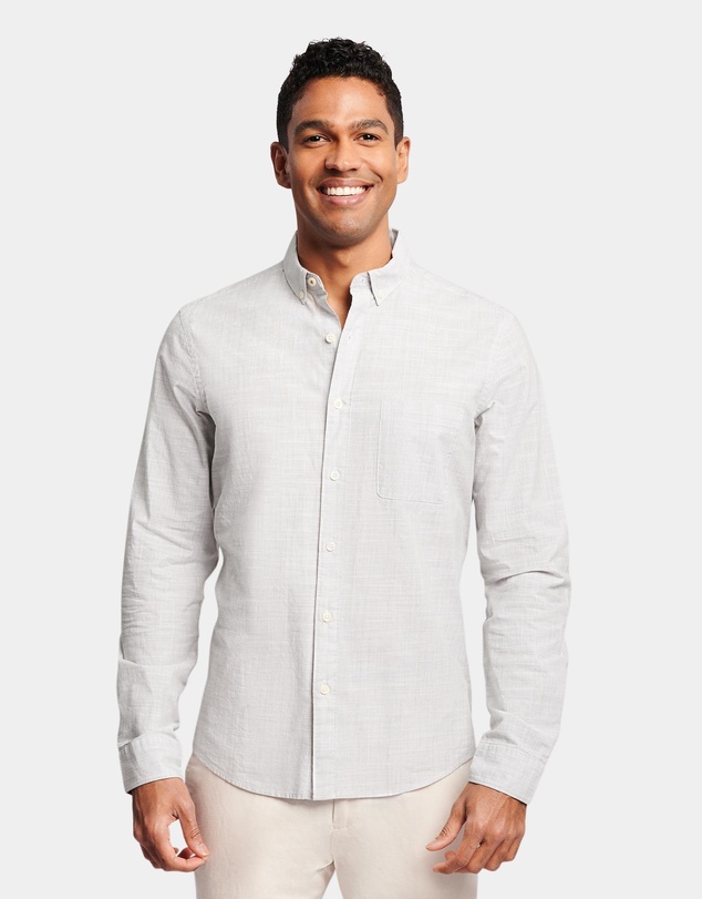 Brooksfield - TEXTURED LONG SLEEVE CASUAL SHIRT