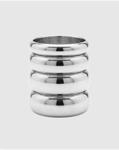 HOUSE OF SLANI - Adele Chunky Silver Bangles