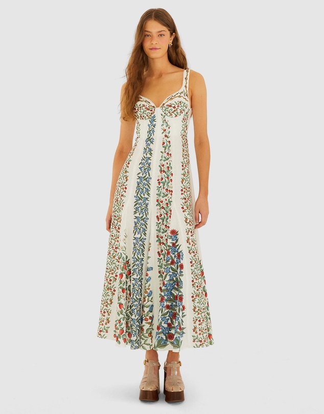 Farm Rio - Fruit Beauty Off-White Maxi Dress