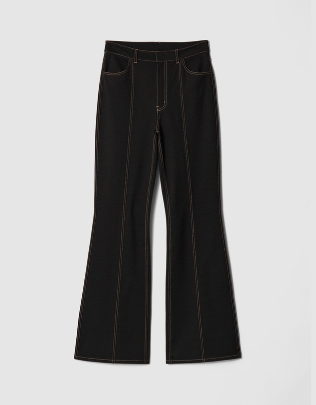 & Other Stories - Flared Topstitched Trousers
