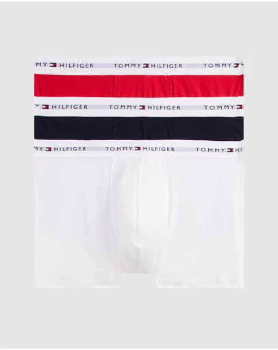 Tommy Hilfiger - 3-Pack Signature Cotton Waistband Trunks