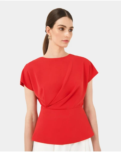 Forcast - Bonnie Gathered Peplum Top