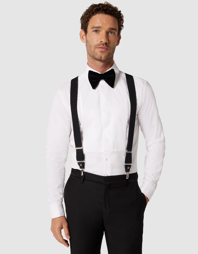 Politix - Leather Crosspatch Y-back Elastic Braces