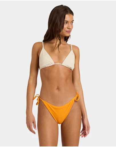 Roxy - Womens Palm Shadows Tie Side High Leg Cheeky Bikini Bottom