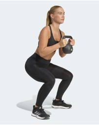 adidas Performance - Optime Essentials Workout Zip-Front Medium Support Bra Womens