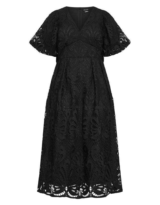 City Chic - Kylee Embroidered Midi Dress