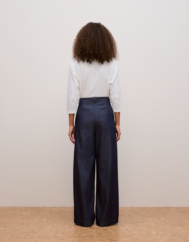 Trenery - Cotton 3/4 Sleeve T-shirt in Marshmallow