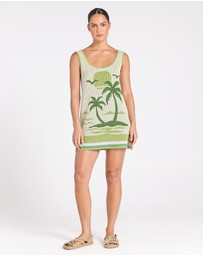 Poolside Paradiso - Palm Beach U Crochet Knit Dress - Palm