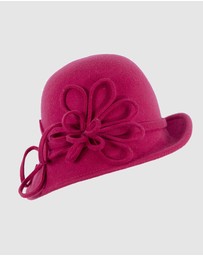 Max Alexander - Winter Felt Red Cloche Hat