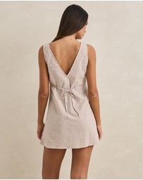 Rhythm - Valley Stripe Mini Dress - Iconic Exclusive