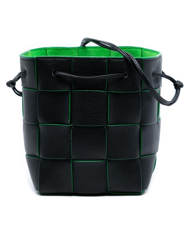 Pre-Loved by Azura Reborn - Pre-Loved Small Nappa Maxi Intrecciato Cassette Bucket Bag
