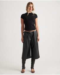 Decjuba - Lily Pleat Detail Knit Tee