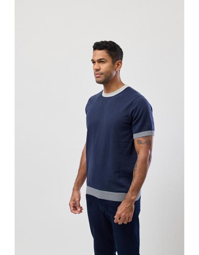 Brooksfield - Crew Neck Knitted Tee