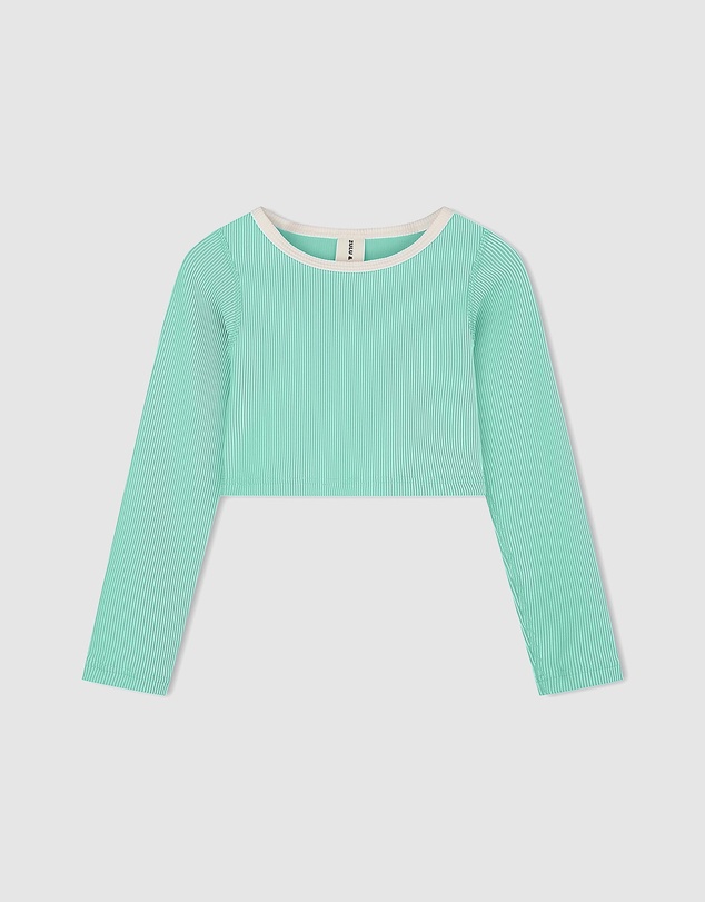 Zulu & Zephyr Mini - Mini Stripe Crop Rashie - Kids-Teens