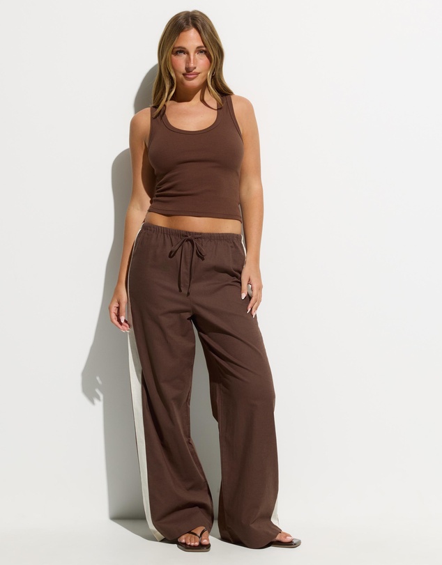 Dazie - Balmy Wave Linen Blend Beach Pants