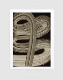 Olive et Oriel - Beige Strokes No 4 by Treechild Art Print