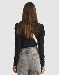 Zerafima - Jersey Gathered LS Top