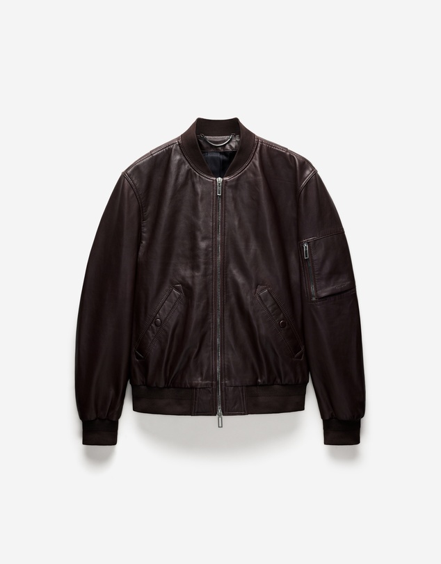 Calibre - Leather Bomber Jacket Wine