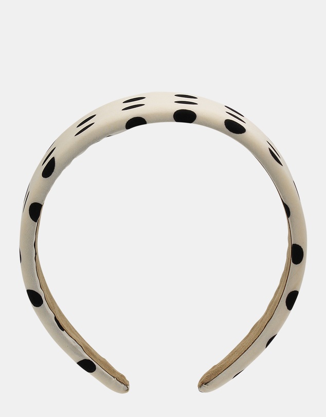Morgan & Taylor - Sloane Headband in White with Black Polka Dots