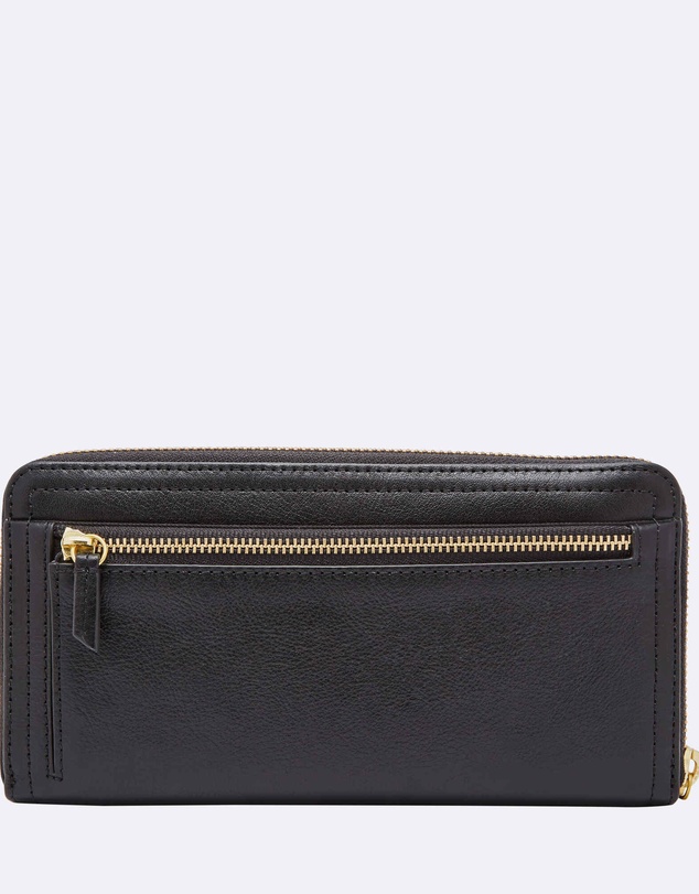 Fossil - Logan Black Zip Clutch