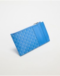 Calvin Klein - Emblem Allover Print Top Zip Cardcase