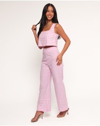Petal & Pup - Devlin Cotton Pant - Pink Gingham
