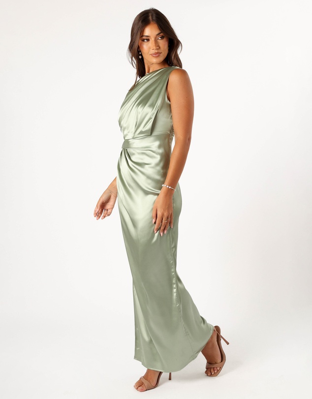 Petal & Pup - Nadia One Shoulder Maxi Dress - Sage