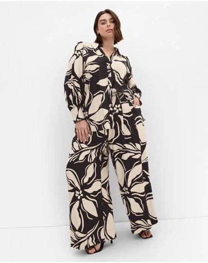 City Chic - Bella Long Sleeve Print Shirt