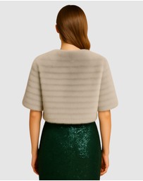 Honey and Beau - Casablanca Faux Fur Cape