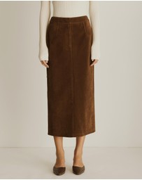 Atmos&Here - Lily Suede Midi Skirt