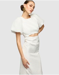 Romance by Honey and Beau - Verona Puff Sleeve Midi Dress