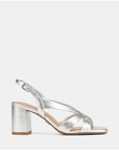 Silver Metallic Leather