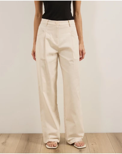 Atmos&Here - Rue Straight Leg Pants With Pocket Detail