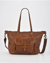 Cobb & Co - Rochester Washed Leather Weekender Bag