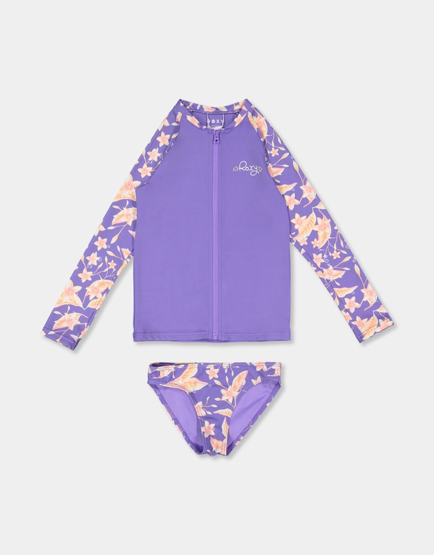 Roxy - Girls 2 to 7 Plumeria Love Long Sleeve Rashguard